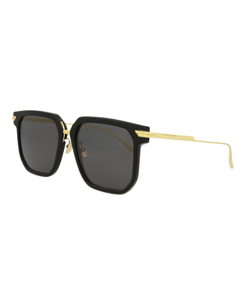 Bottega Veneta Womens Square/Rectangle Black Gold Grey Fashion Designer Eyewear