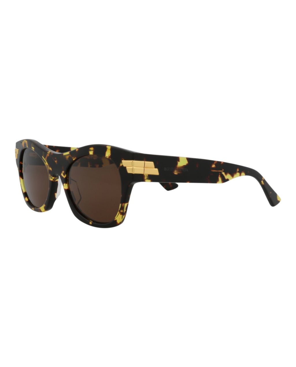 Bottega Veneta Unisex Square/Rectangle Havana Havana Brown Fashion Designer Eyewear