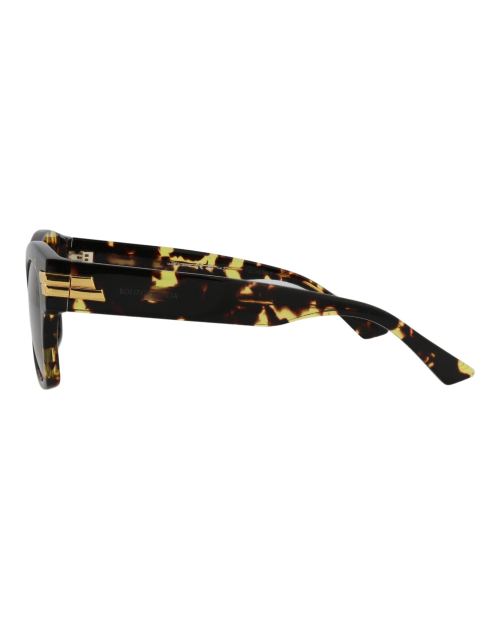 Bottega Veneta Unisex Square/Rectangle Havana Havana Brown Fashion Designer Eyewear