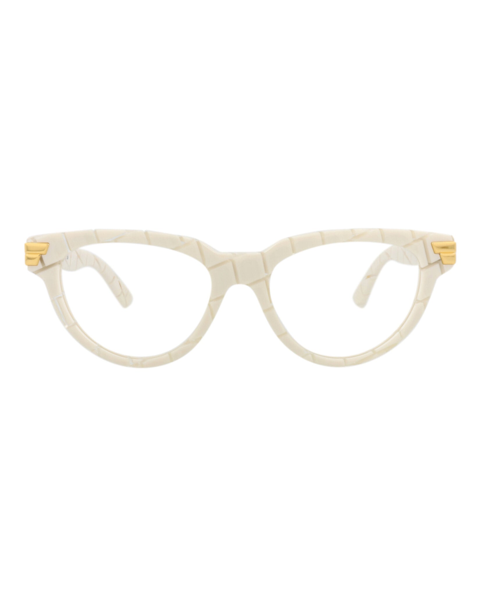 Bottega Veneta Womens Cat Eye Ivory Ivory Transparent Fashion Designer Eyewear