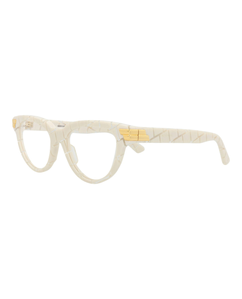 Bottega Veneta Womens Cat Eye Ivory Ivory Transparent Fashion Designer Eyewear