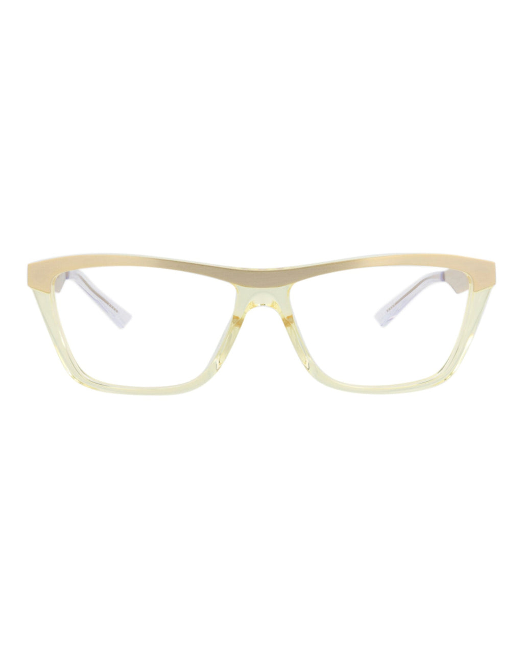 Bottega Veneta Unisex Cat Eye Gold Gold Transparent Fashion Designer Eyewear