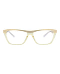 Bottega Veneta Unisex Cat Eye Gold Gold Transparent Fashion Designer Eyewear