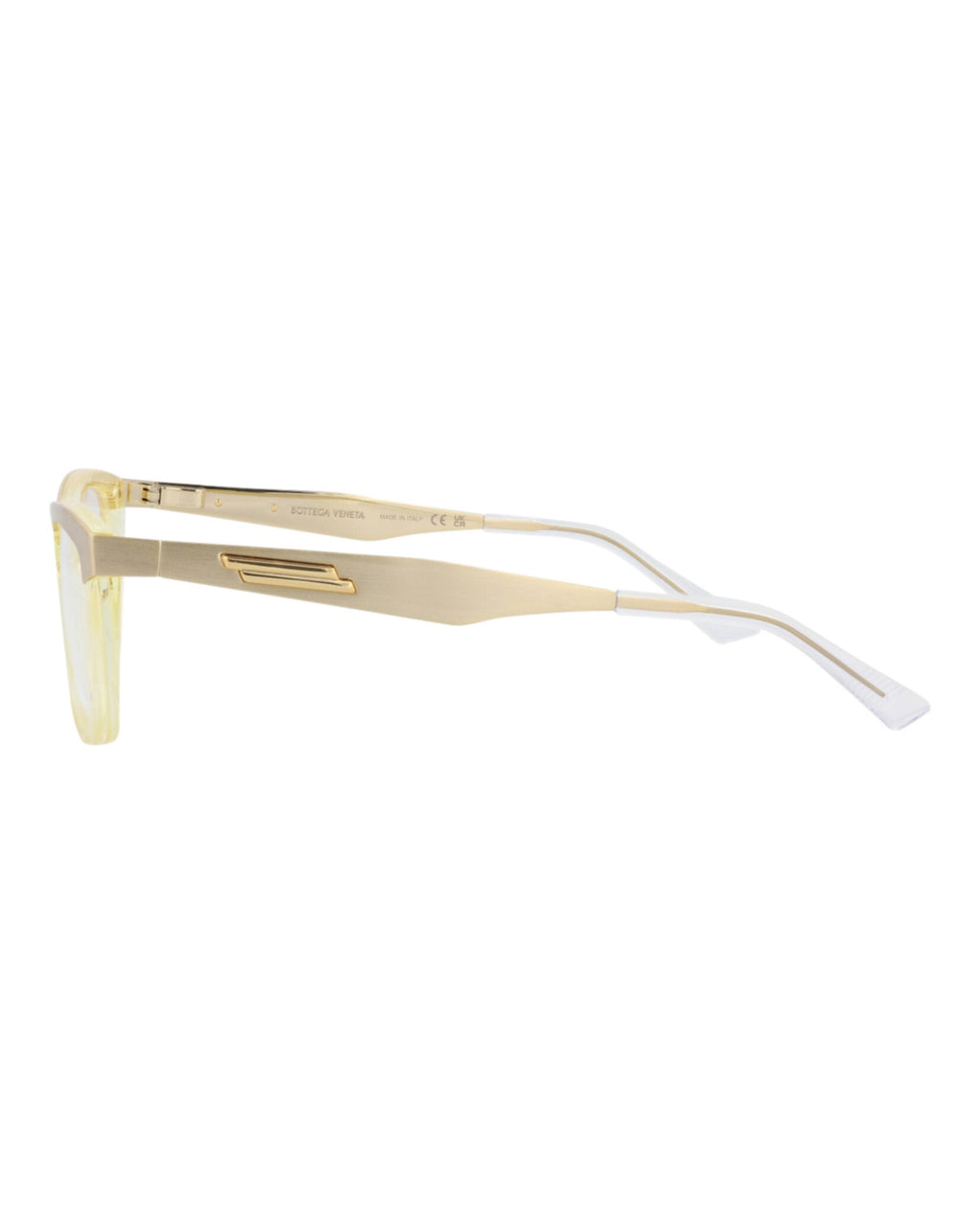 Bottega Veneta Unisex Cat Eye Gold Gold Transparent Fashion Designer Eyewear