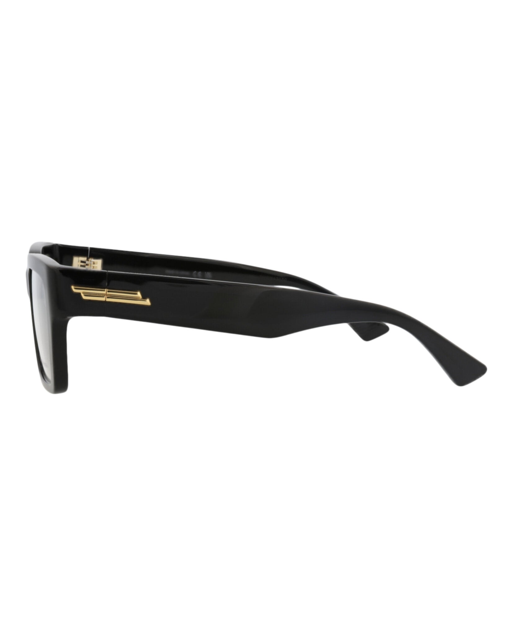 Bottega Veneta Womens Square/Rectangle Black Black Transparent Fashion Designer Eyewear