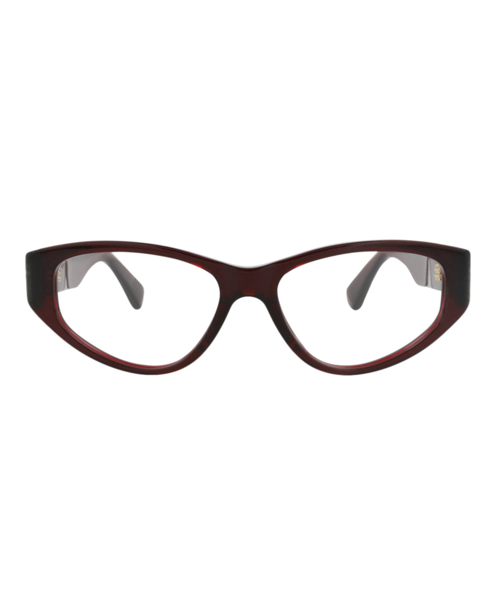 Bottega Veneta Womens Cat Eye Burgundy Burgundy Transparent Fashion Designer Eyewear