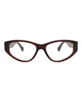 Bottega Veneta Womens Cat Eye Burgundy Burgundy Transparent Fashion Designer Eyewear