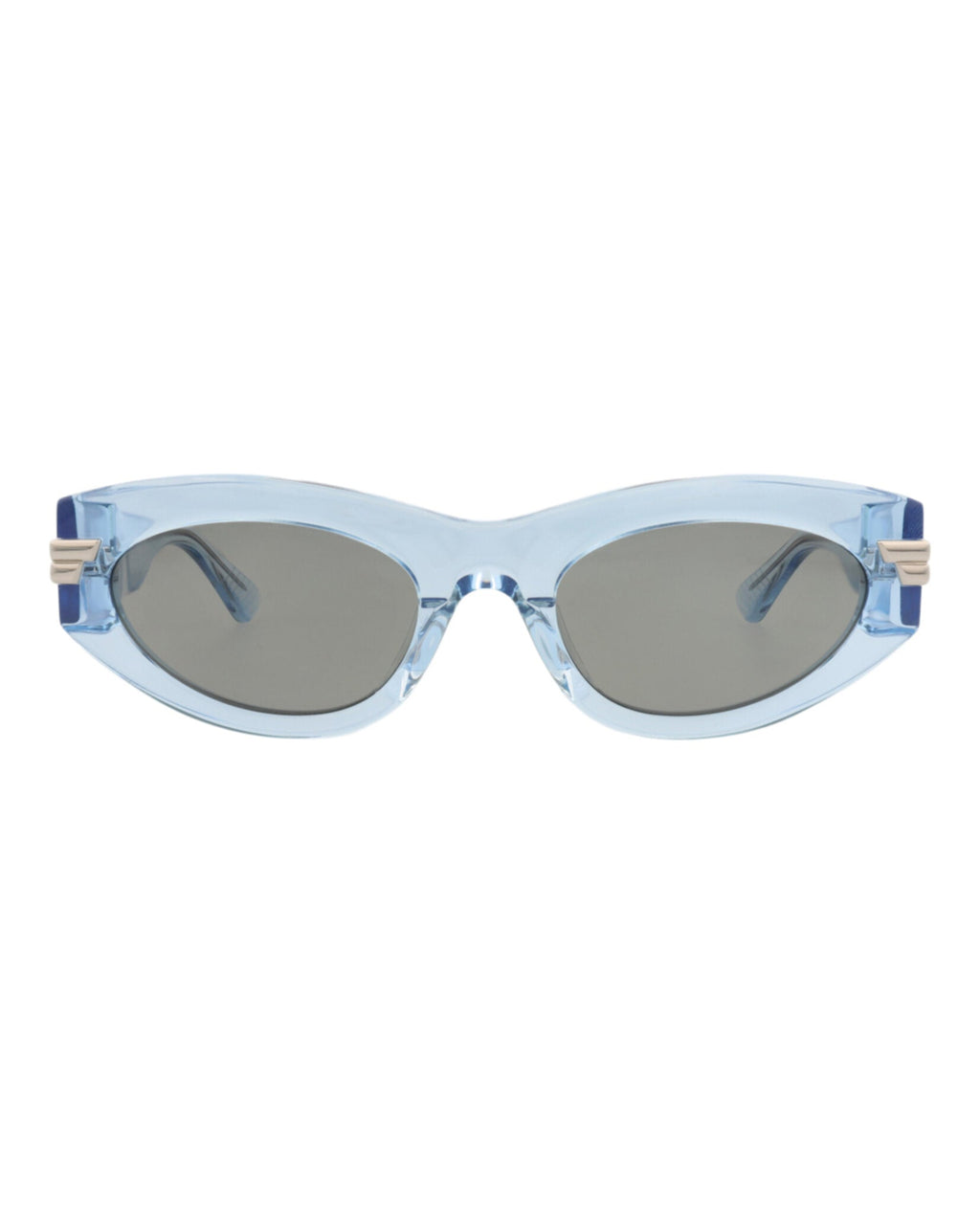 Bottega Veneta Womens Cat Eye Light Blue Light Blue Grey Fashion Designer Eyewear