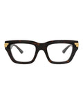 Bottega Veneta Womens Square/Rectangle Havana Havana Transparent Fashion Designer Eyewear