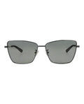 Bottega Veneta Womens Square/Rectangle Ruthenium Ruthenium Grey Fashion Designer Eyewear