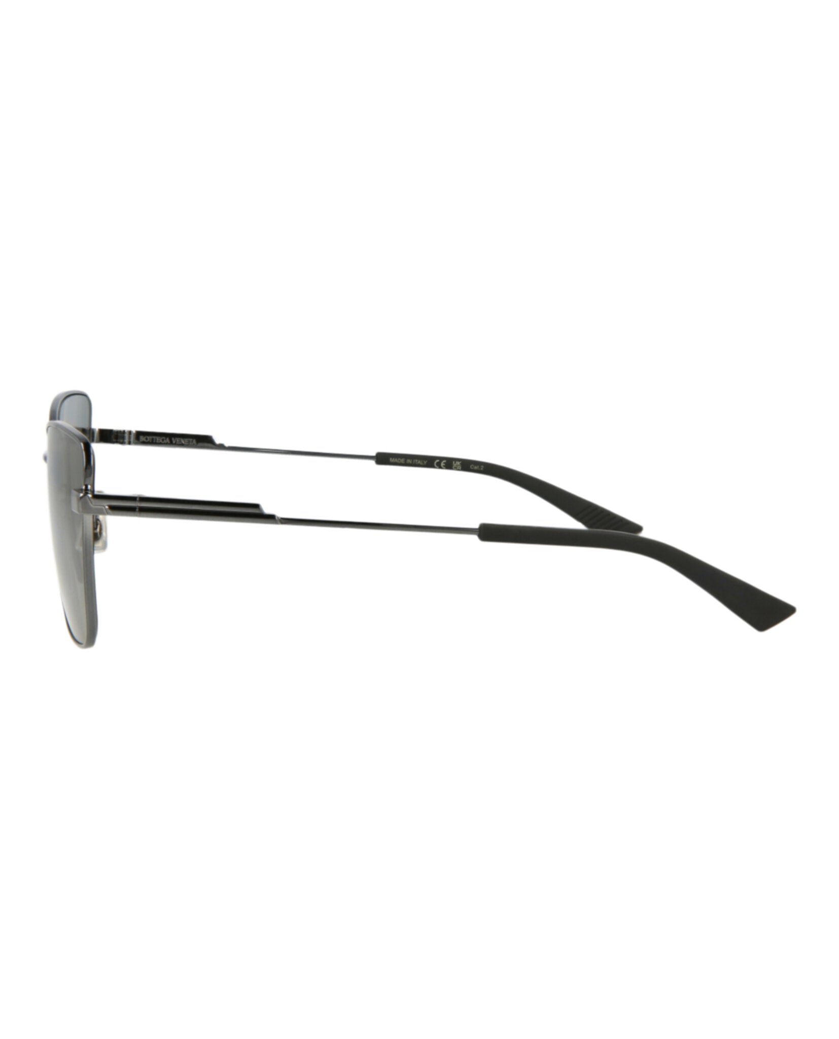 Bottega Veneta Womens Square/Rectangle Ruthenium Ruthenium Grey Fashion Designer Eyewear
