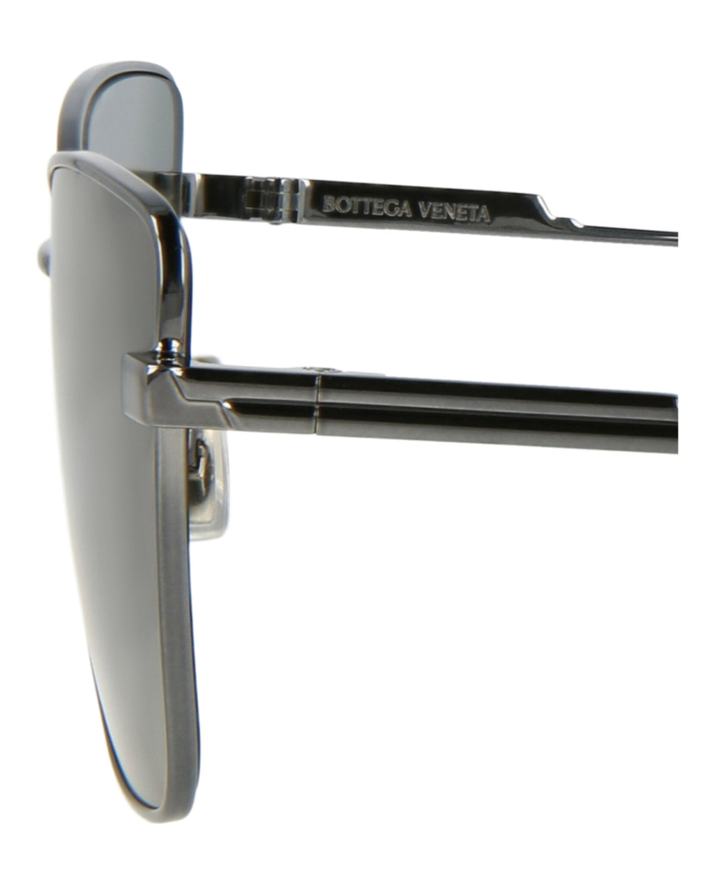 Bottega Veneta Womens Square/Rectangle Ruthenium Ruthenium Grey Fashion Designer Eyewear