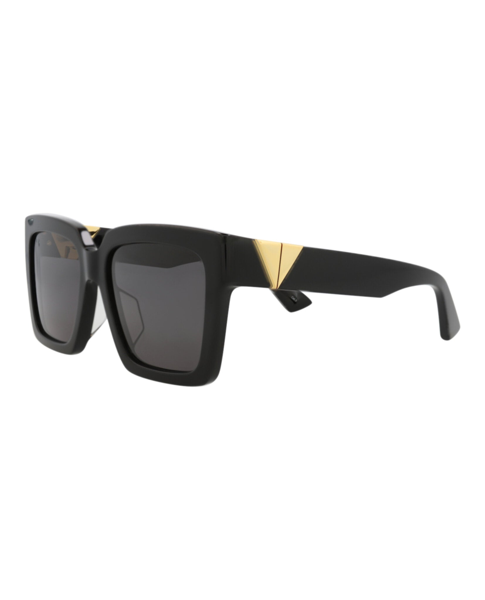 Bottega Veneta Womens Square/Rectangle Black Black Grey Fashion Designer Eyewear