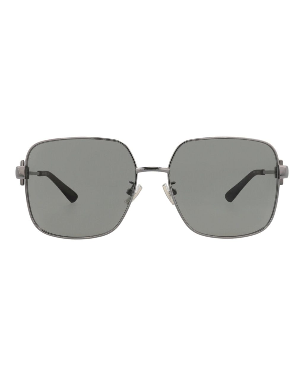 Bottega Veneta Womens Square/Rectangle Ruthenium Ruthenium Grey Fashion Designer Eyewear