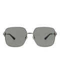 Bottega Veneta Womens Square/Rectangle Ruthenium Ruthenium Grey Fashion Designer Eyewear