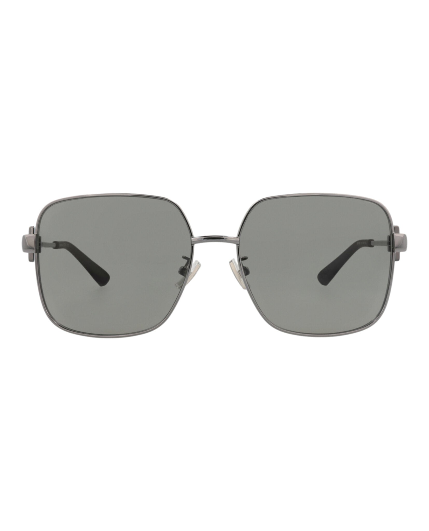 Bottega Veneta Womens Square/Rectangle Ruthenium Ruthenium Grey Fashion Designer Eyewear