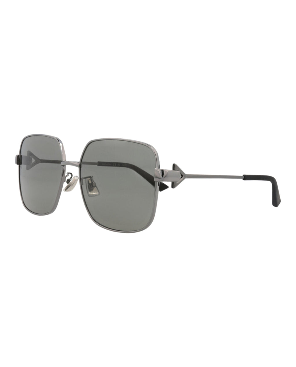 Bottega Veneta Womens Square/Rectangle Ruthenium Ruthenium Grey Fashion Designer Eyewear