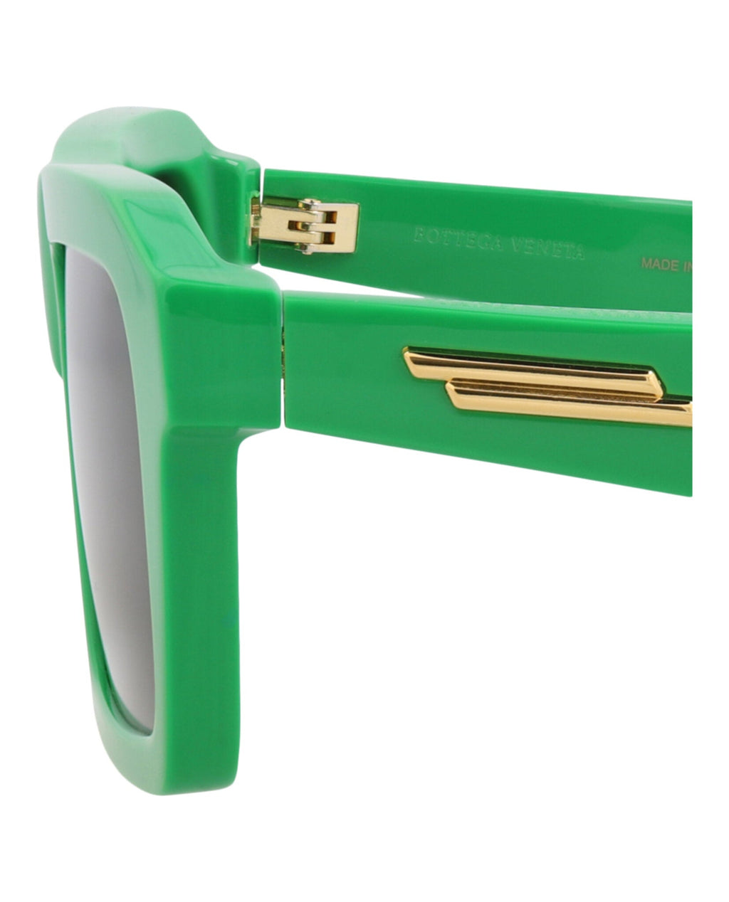 Bottega Veneta Mens Square/Rectangle Green Green Green Fashion Designer Eyewear