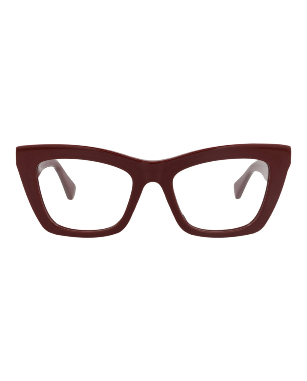 Bottega Veneta Womens Cat Eye Burgundy Burgundy Transparent Fashion Designer Eyewear