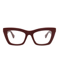 Bottega Veneta Womens Cat Eye Burgundy Burgundy Transparent Fashion Designer Eyewear