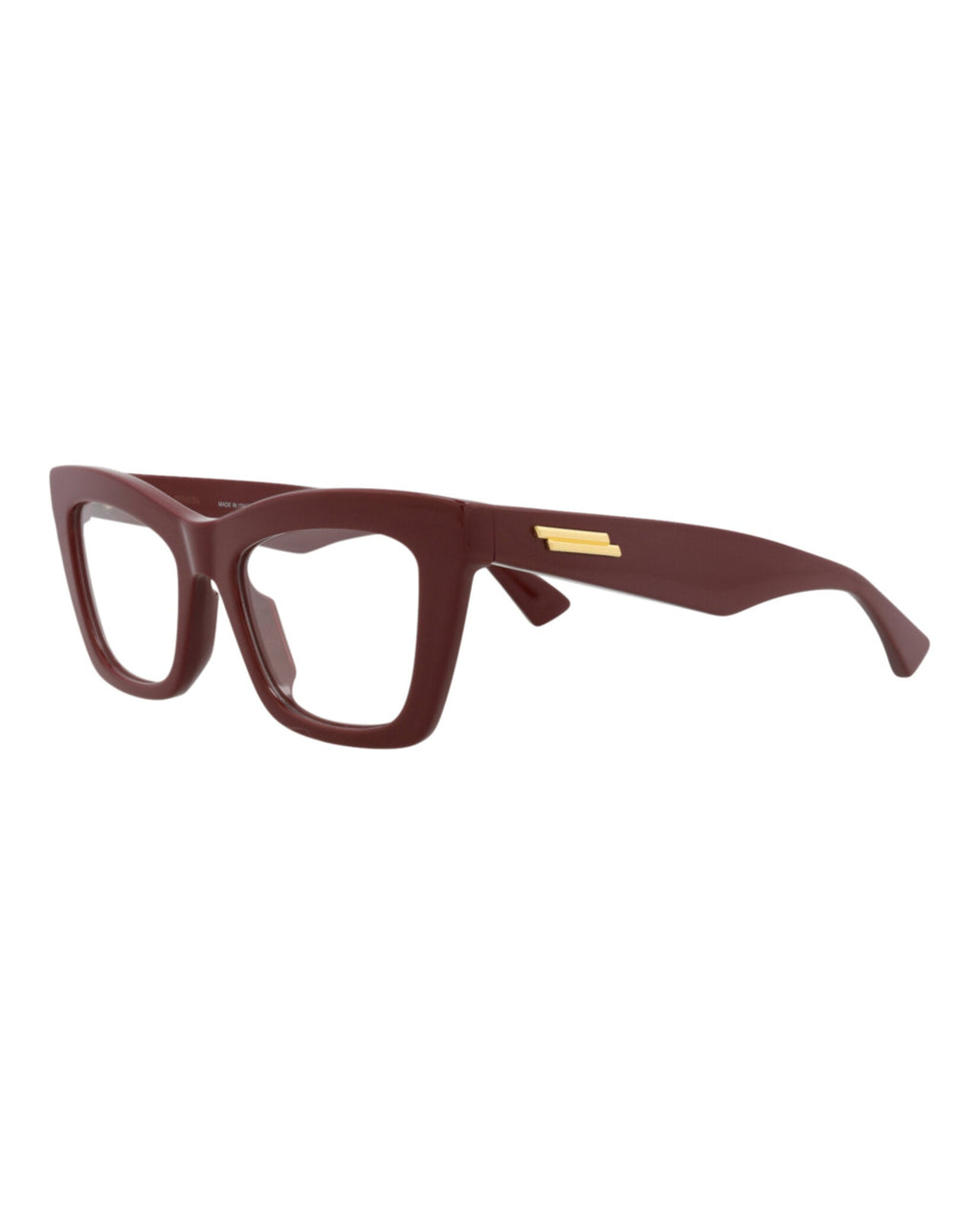 Bottega Veneta Womens Cat Eye Burgundy Burgundy Transparent Fashion Designer Eyewear