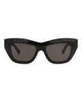 Bottega Veneta Womens Cat Eye Black Black Grey Fashion Designer Eyewear