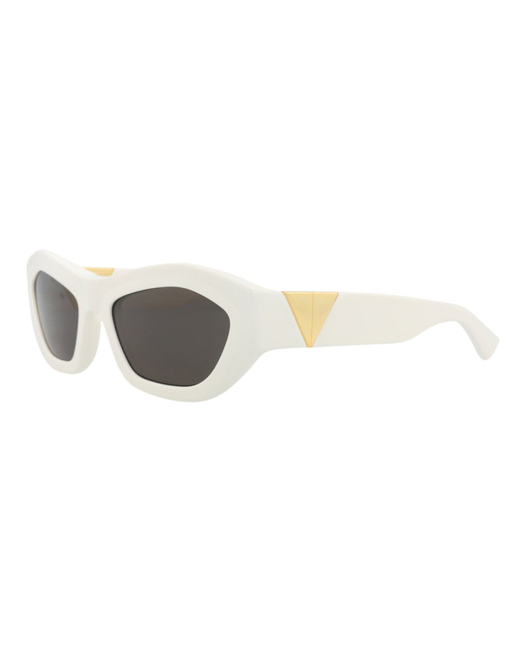 Bottega Veneta Womens Round/Oval White White Grey Fashion Designer Eyewear