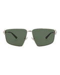 Bottega Veneta Womens Square/Rectangle Silver Silver Green Fashion Designer Eyewear