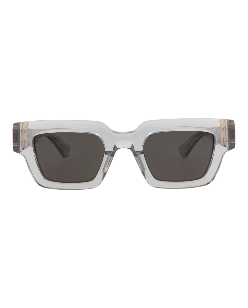 Bottega Veneta Unisex Square/Rectangle Crystal Crystal Grey Fashion Designer Eyewear