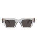 Bottega Veneta Unisex Square/Rectangle Crystal Crystal Grey Fashion Designer Eyewear
