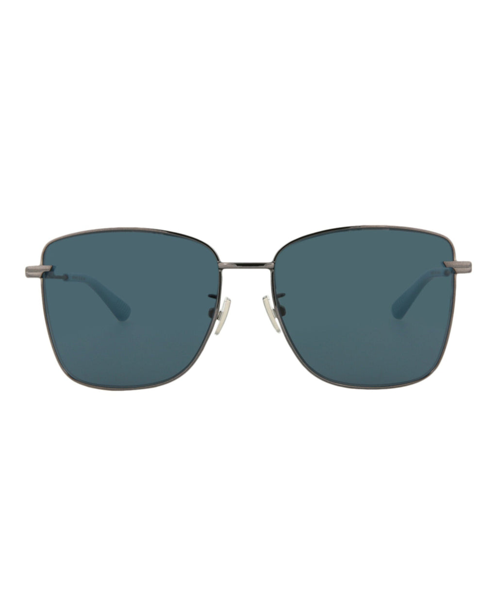 Bottega Veneta Womens Square/Rectangle Ruthenium Ruthenium Blue Fashion Designer Eyewear