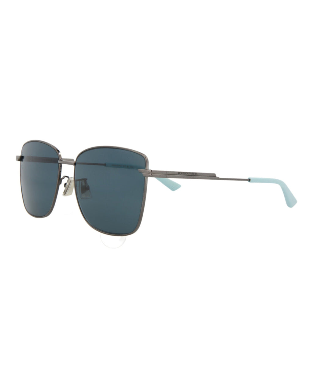 Bottega Veneta Womens Square/Rectangle Ruthenium Ruthenium Blue Fashion Designer Eyewear