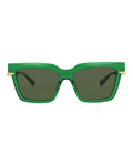 Bottega Veneta Womens Square/Rectangle Green Gold Green Fashion Designer Eyewear