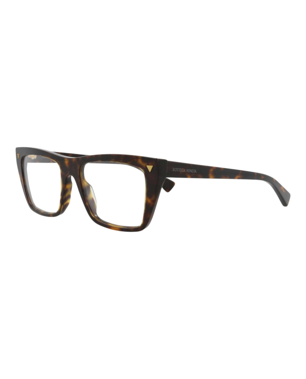 Bottega Veneta Unisex Square/Rectangle Havana Havana Transparent Fashion Designer Eyewear