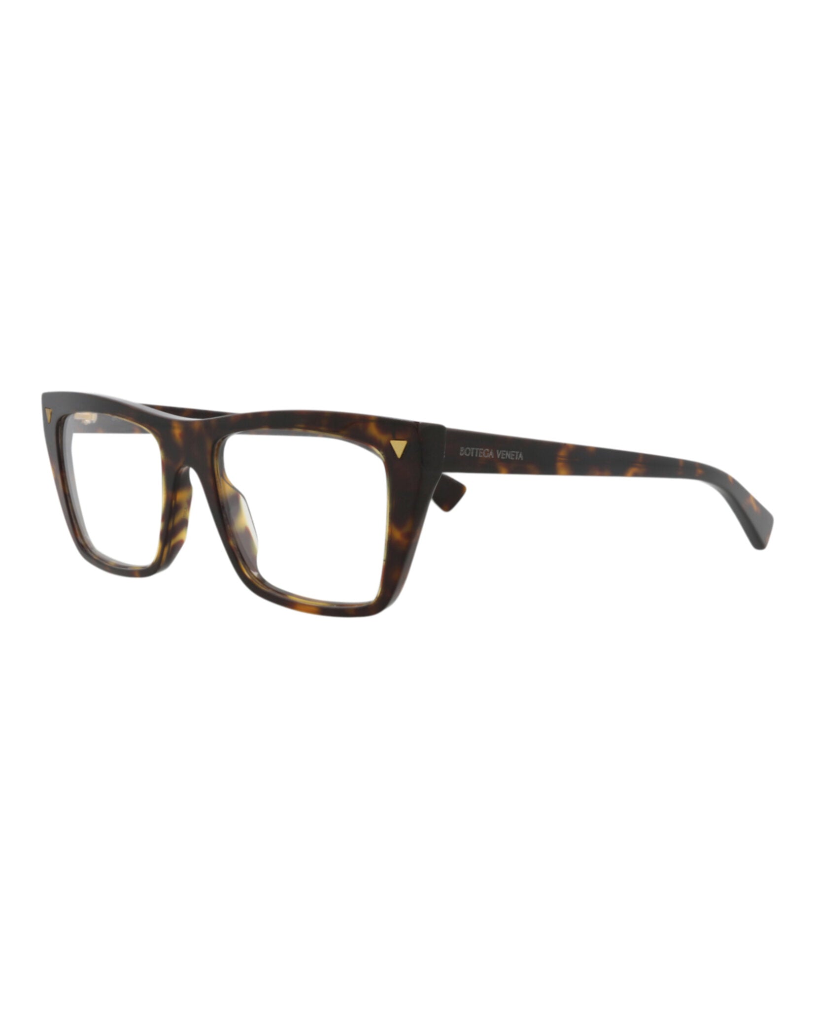 Bottega Veneta Unisex Square/Rectangle Havana Havana Transparent Fashion Designer Eyewear