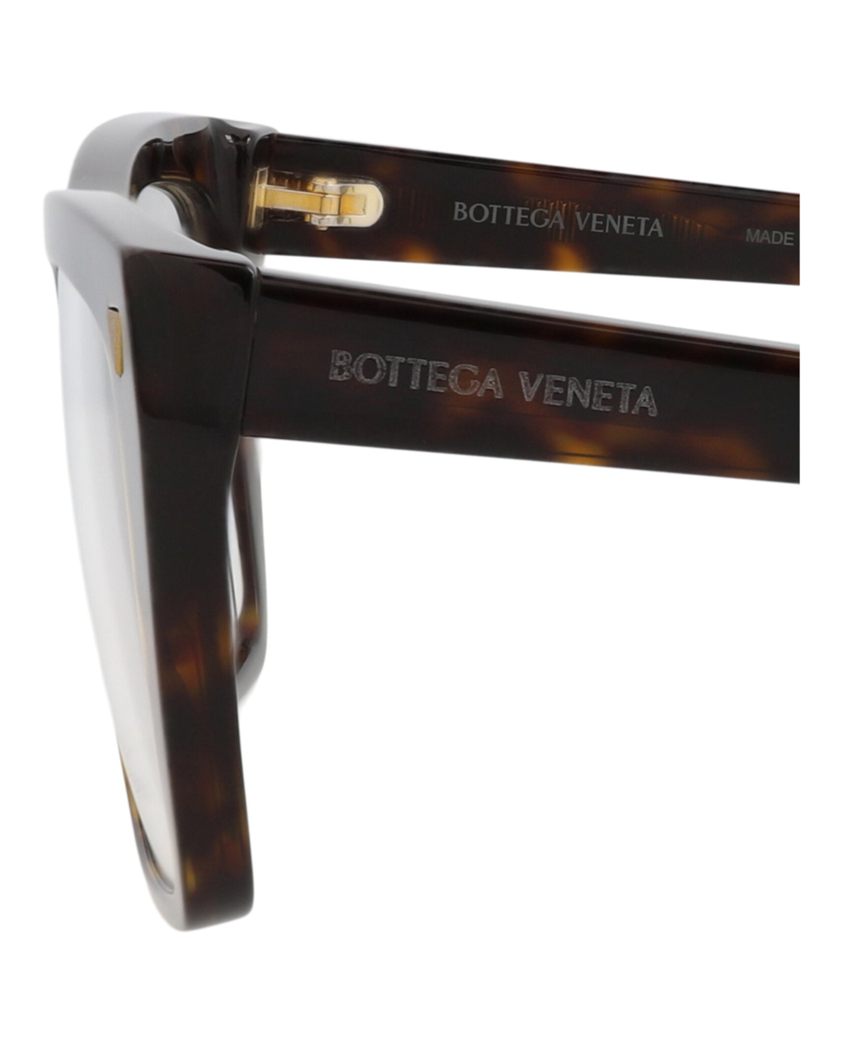 Bottega Veneta Unisex Square/Rectangle Havana Havana Transparent Fashion Designer Eyewear