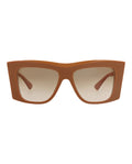 Bottega Veneta Womens Square/Rectangle Brown Brown Brown Fashion Designer Eyewear