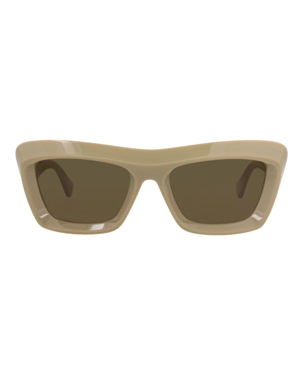 Bottega Veneta Womens Square/Rectangle Brown Brown Brown Fashion Designer Eyewear