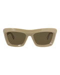 Bottega Veneta Womens Square/Rectangle Brown Brown Brown Fashion Designer Eyewear