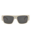 Bottega Veneta Mens Square/Rectangle White White Grey Fashion Designer Eyewear