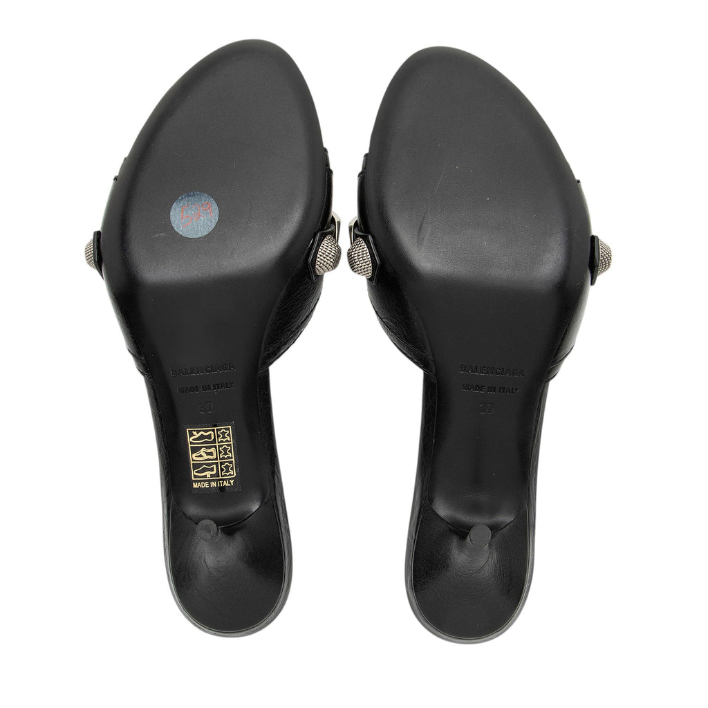 Balenciaga Agneau Arena Cagole Slide Sandals - Size 7 / 37