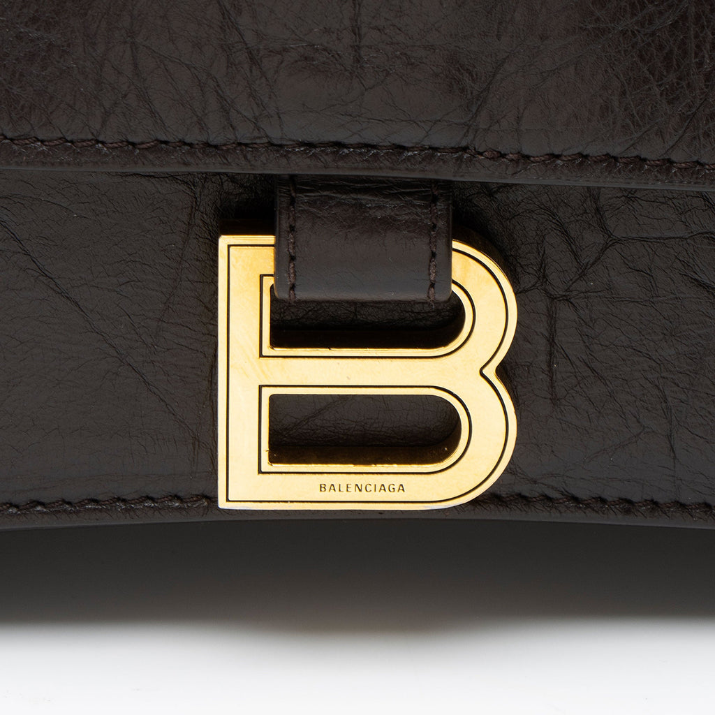 Balenciaga Calfskin Crush Medium Shoulder Bag