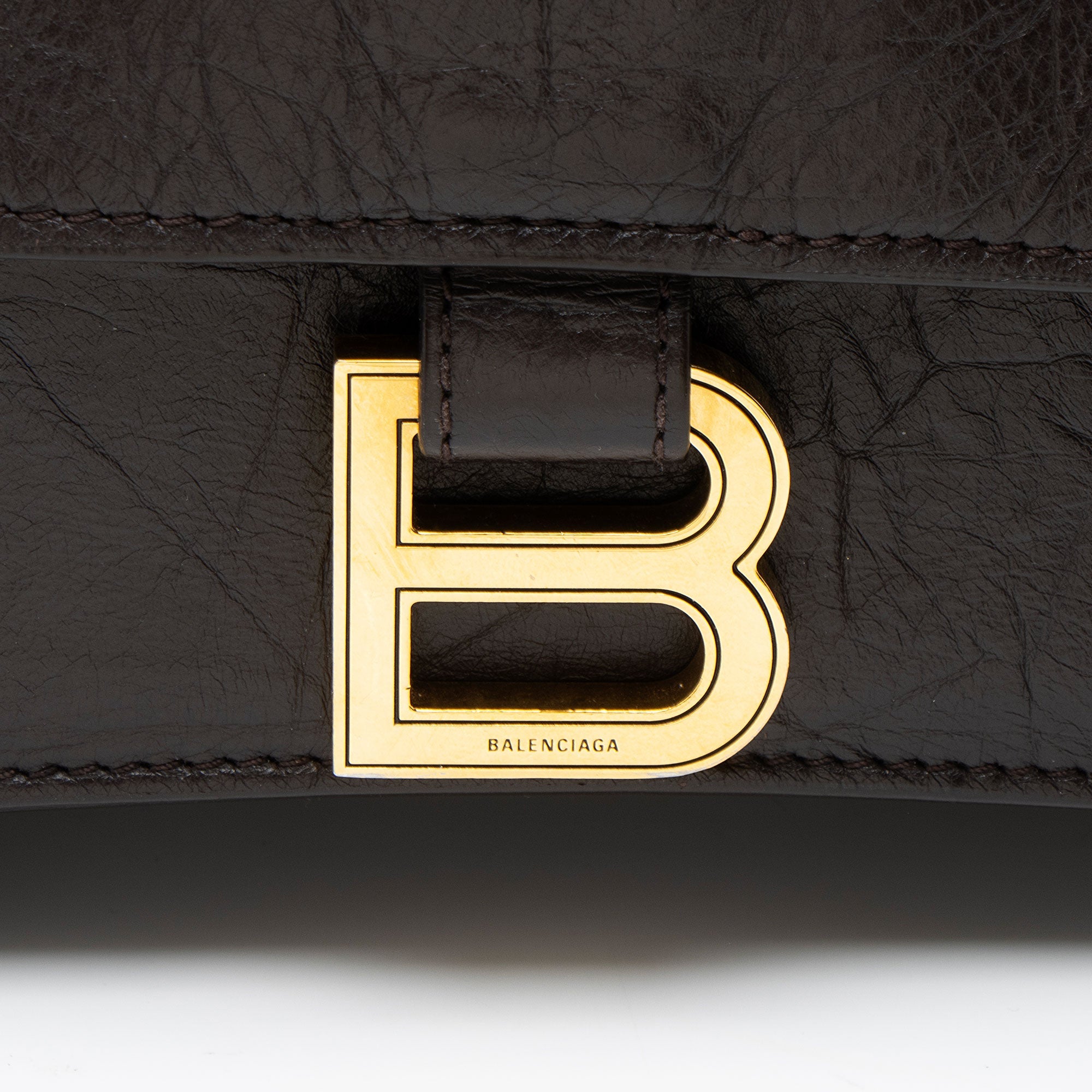 Balenciaga Calfskin Crush Medium Shoulder Bag