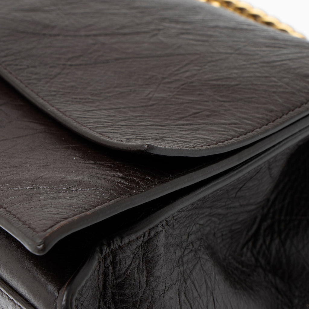 Balenciaga Calfskin Crush Medium Shoulder Bag
