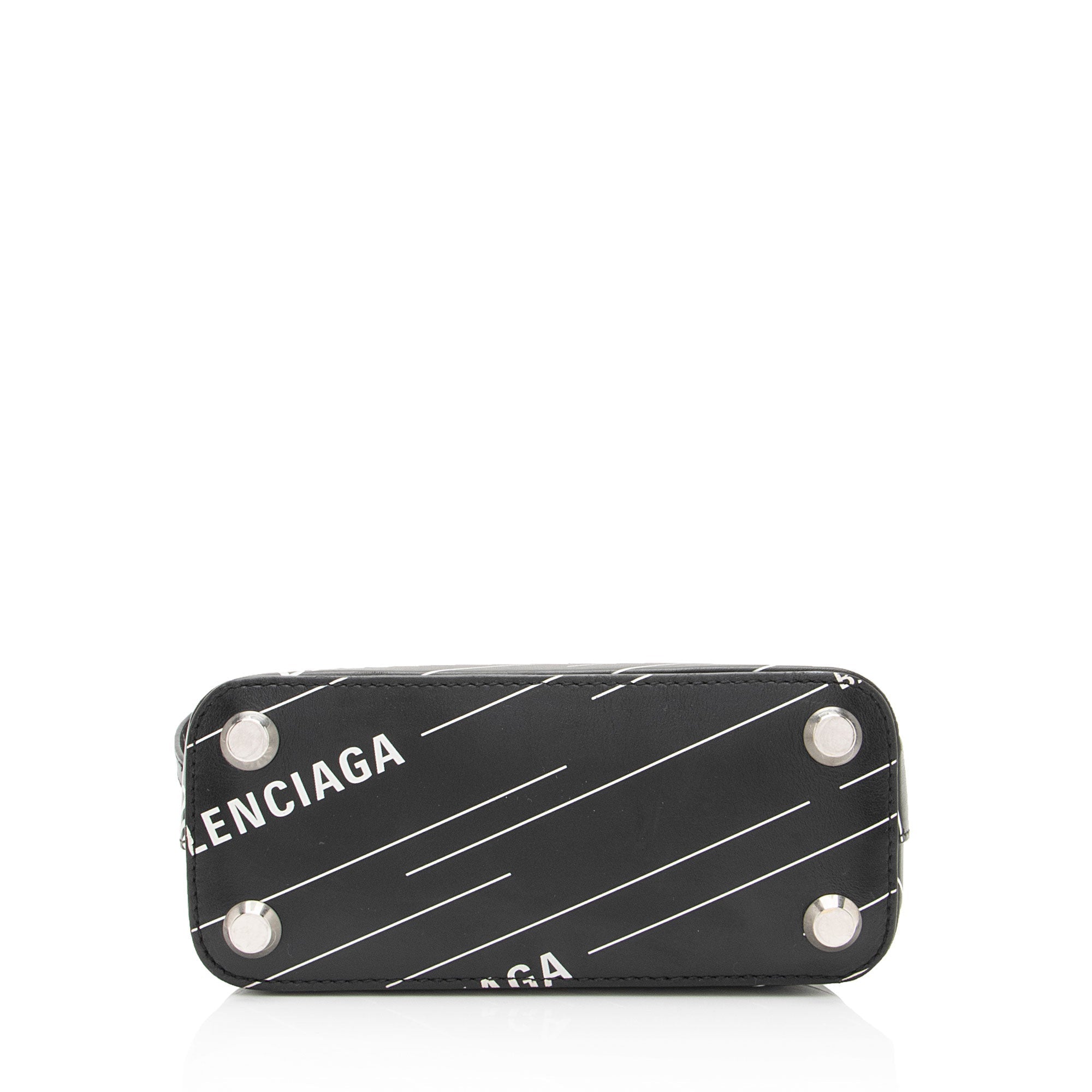 Balenciaga Calfskin Logo XXS Ville Top Handle (SHF-SiN99o)