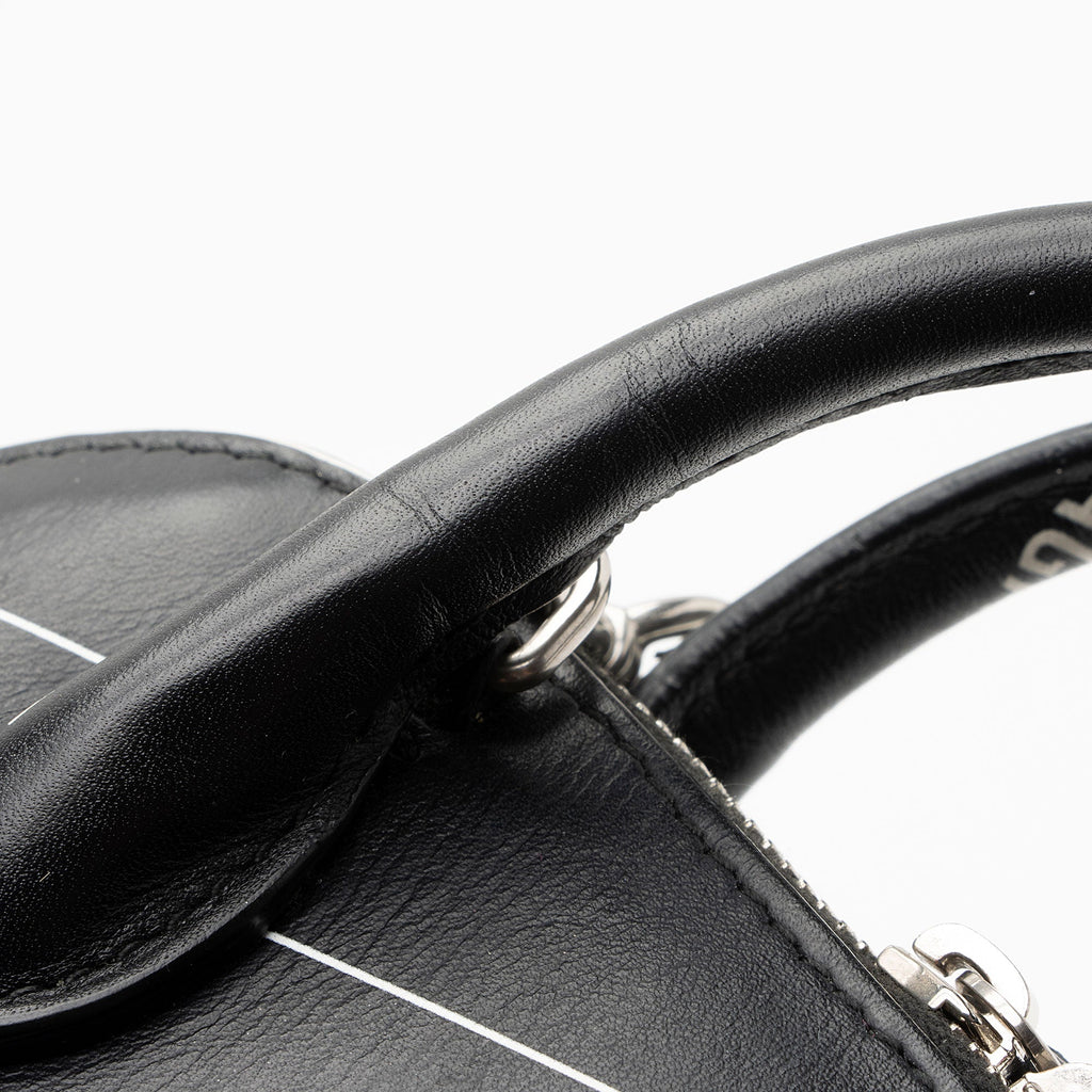 Balenciaga Calfskin Logo XXS Ville Top Handle (SHF-SiN99o)