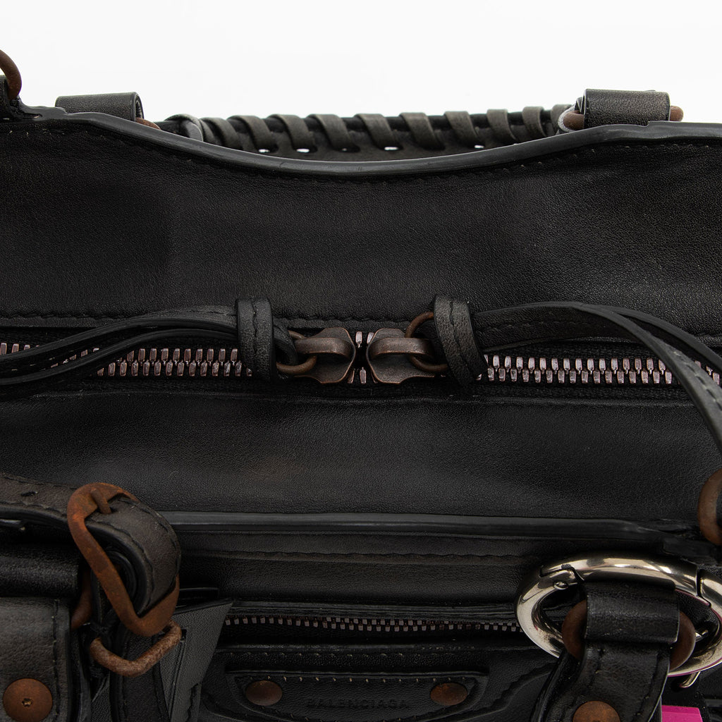 Balenciaga Calfskin Neo Classic Rust Hardware City Mini Satchel (SHF-A4mdtV)
