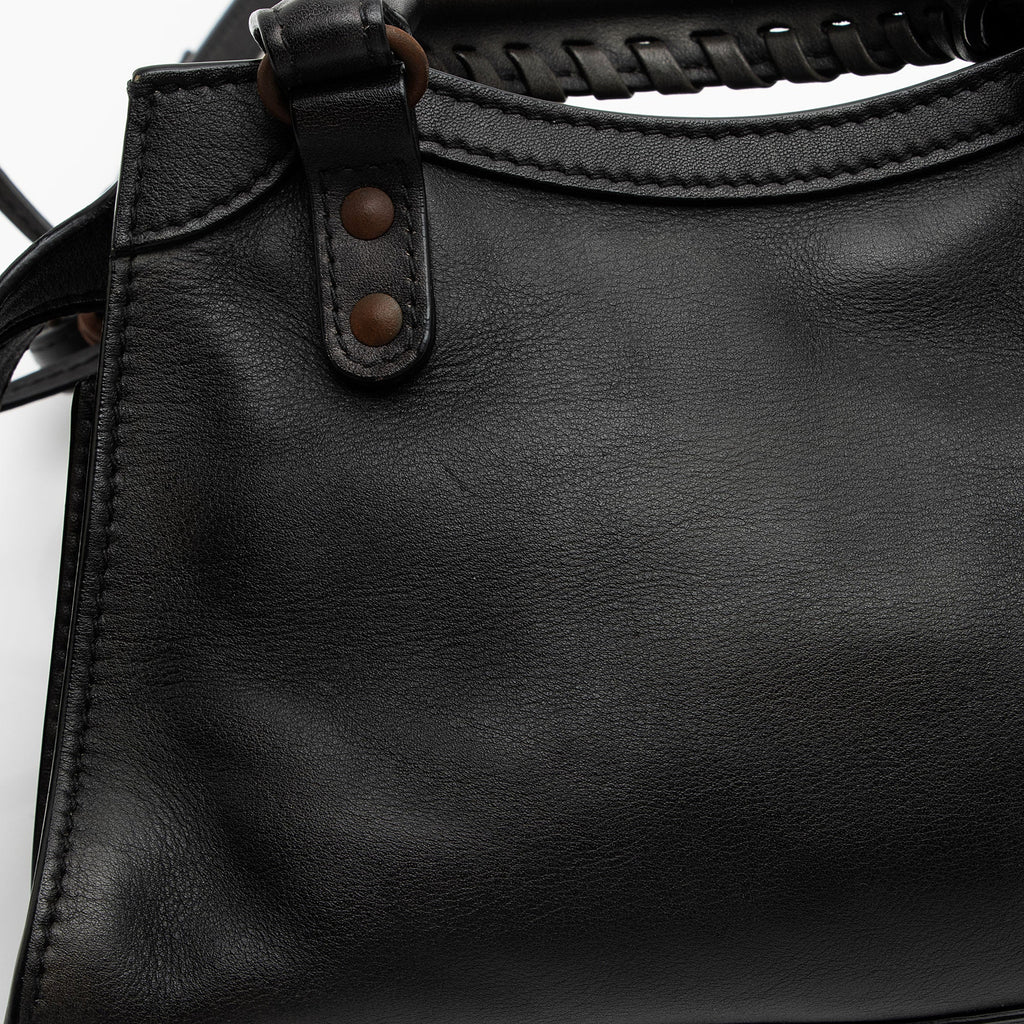 Balenciaga Calfskin Neo Classic Rust Hardware City Mini Satchel (SHF-A4mdtV)