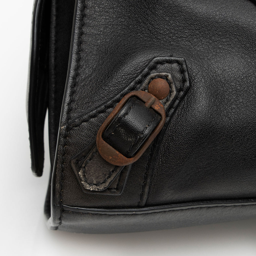 Balenciaga Calfskin Neo Classic Rust Hardware City Mini Satchel (SHF-A4mdtV)