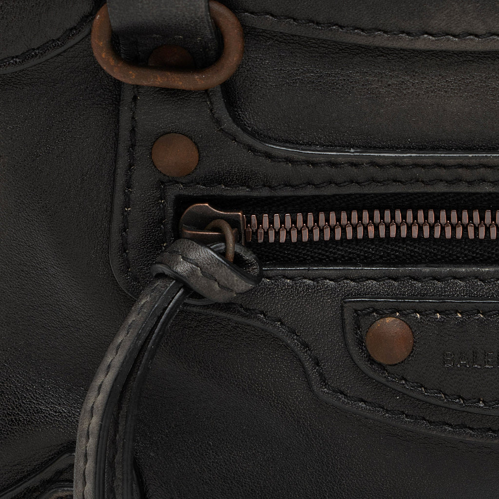 Balenciaga Calfskin Neo Classic Rust Hardware City Mini Satchel (SHF-A4mdtV)